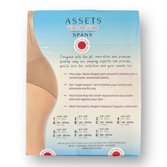 Spanx Assets 6F Black Red Hot Label Super Firm Control High Waist Shaping Panty - Picture 6 of 8